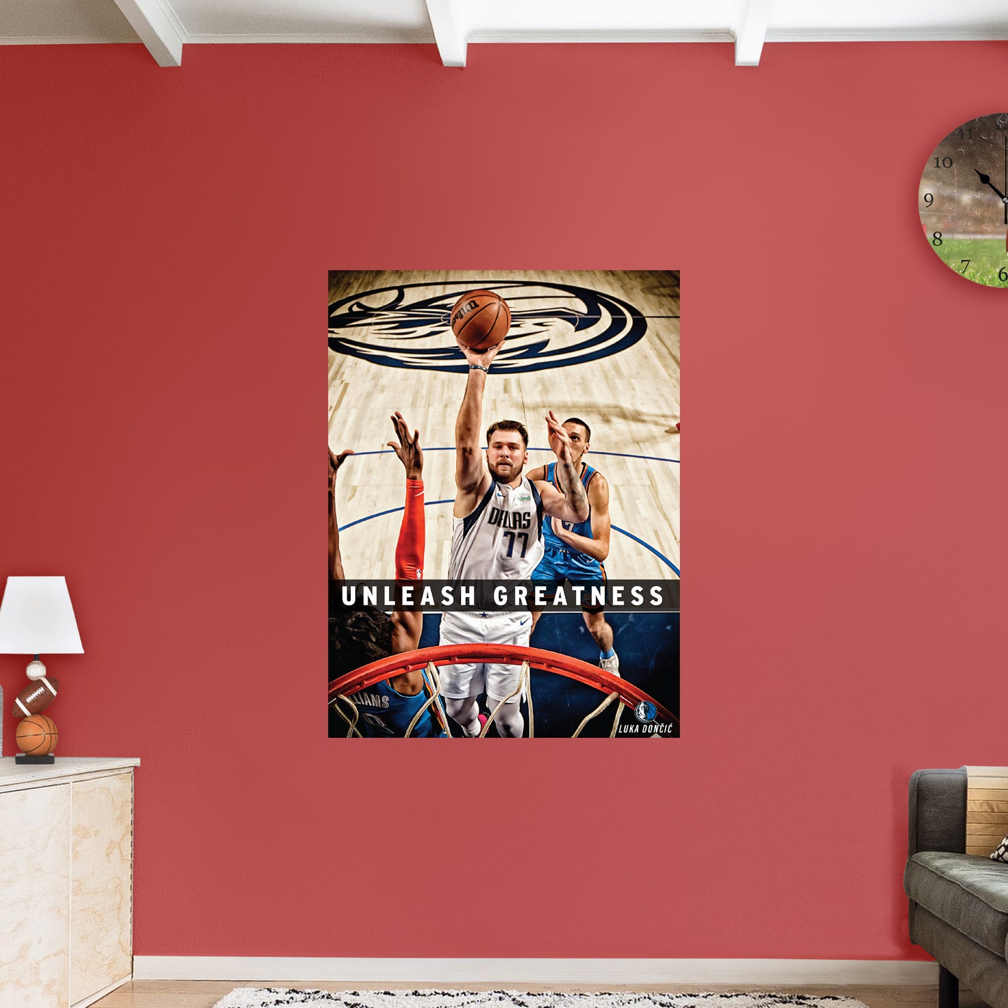 Dallas Mavericks: Luka Dončić  Scoring Motivational Poster        - Officially Licensed NBA Removable     Adhesive Decal