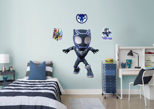 Spidey and his Amazing Friends: Black Panther RealBig        - Officially Licensed Marvel Removable Wall   Adhesive Decal