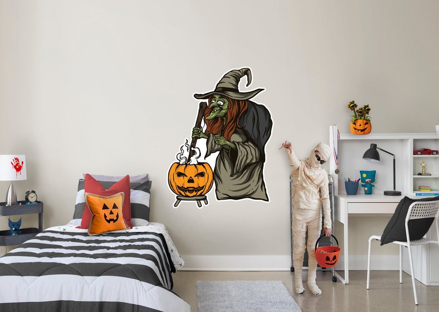 Halloween:  Pumpkin Pot Icon        -   Removable     Adhesive Decal