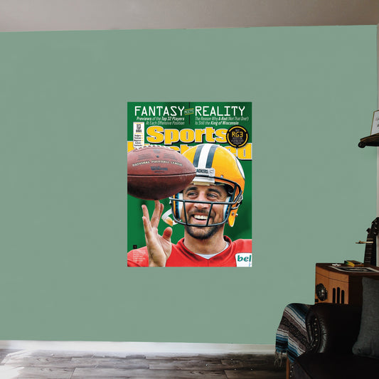 Green Bay Packers: Aaron Rodgers August 2013 Sports Illustrated Cover        - Officially Licensed NFL Removable     Adhesive Decal