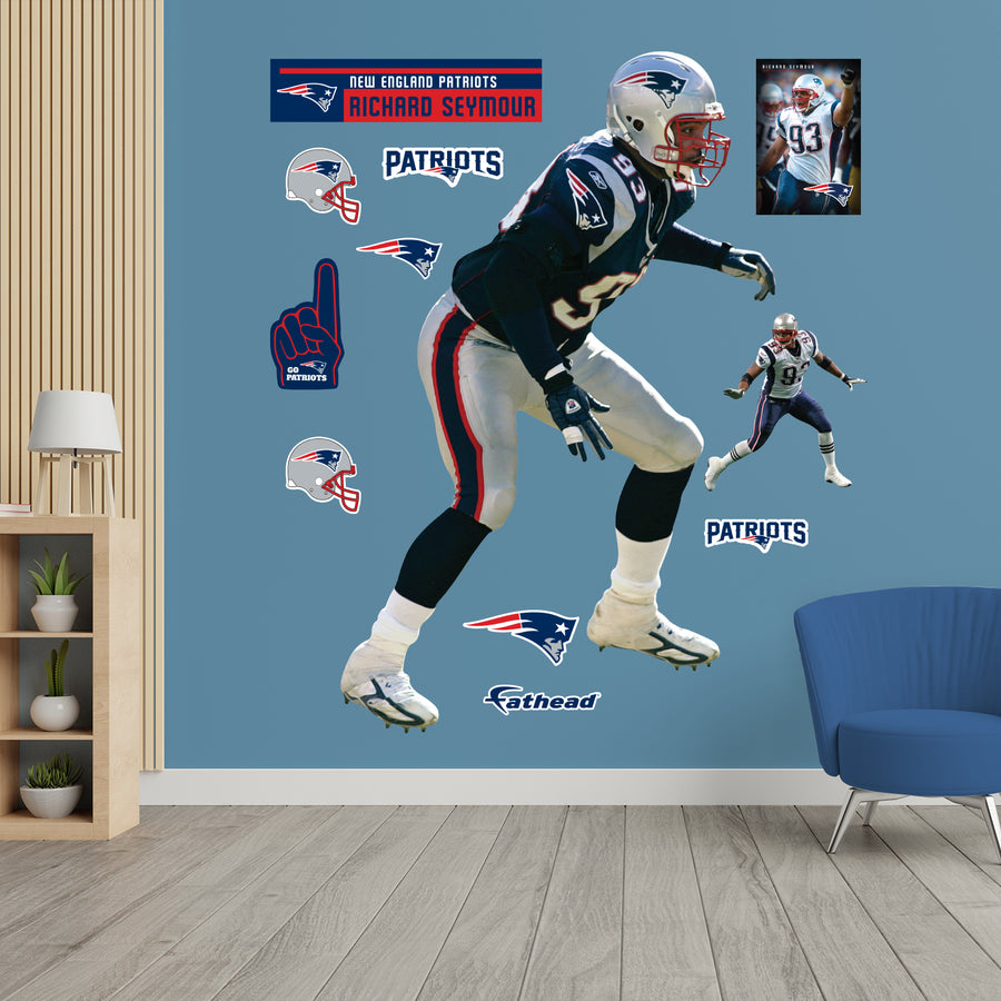 Richard Seymour Legend - RealBig Collection - Official NFL - New England Patriots - Reusable Vinyl Wall Decals