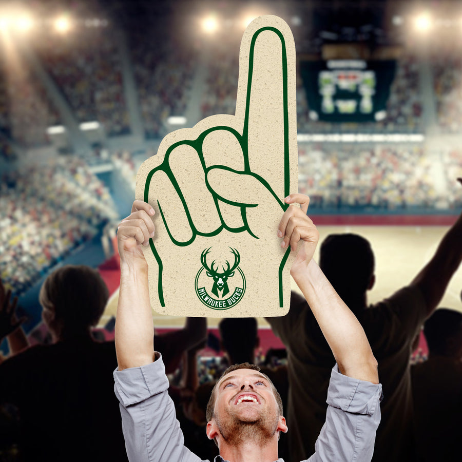 Foam Finger - Big Head - Official NBA - Milwaukee Bucks - Foam Core Cutout