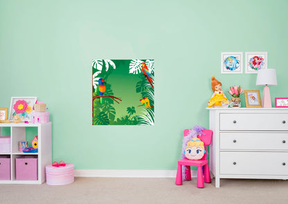 Jungle:  Parrot Dry Erase        -   Removable Wall   Adhesive Decal