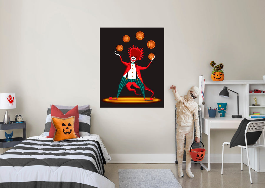 Halloween:  Juggling Mural        -   Removable Wall   Adhesive Decal