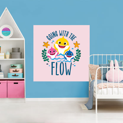 Baby Shark:  Flow Poster        - Officially Licensed Nickelodeon Removable     Adhesive Decal