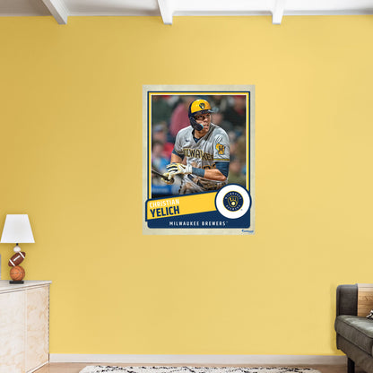 Milwaukee Brewers: Christian Yelich  Poster        - Officially Licensed MLB Removable     Adhesive Decal