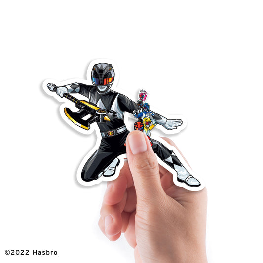 Power Rangers: Black Ranger Minis        - Officially Licensed Hasbro Removable     Adhesive Decal