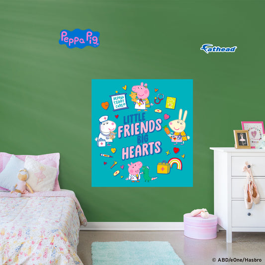 Peppa Pig:  Peppa's Teddy Care Poster        - Officially Licensed Hasbro Removable     Adhesive Decal