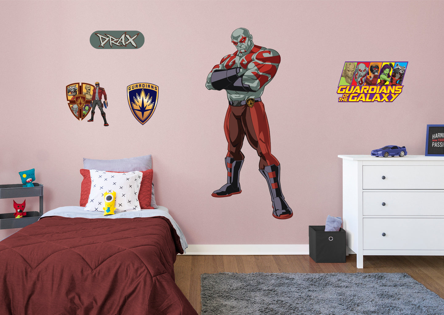 Guardians of the Galaxy Drax RealBig        - Officially Licensed Marvel Removable Wall   Adhesive Decal