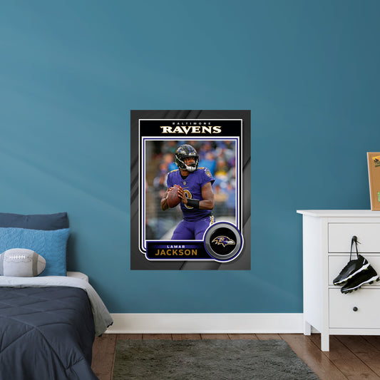 Baltimore Ravens: Lamar Jackson  Poster        - Officially Licensed NFL Removable     Adhesive Decal