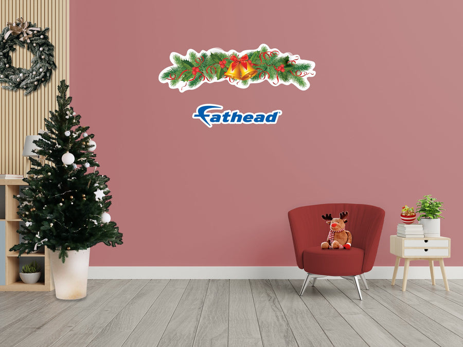 Christmas: Yellow Bells Icon - Removable Adhesive Decal