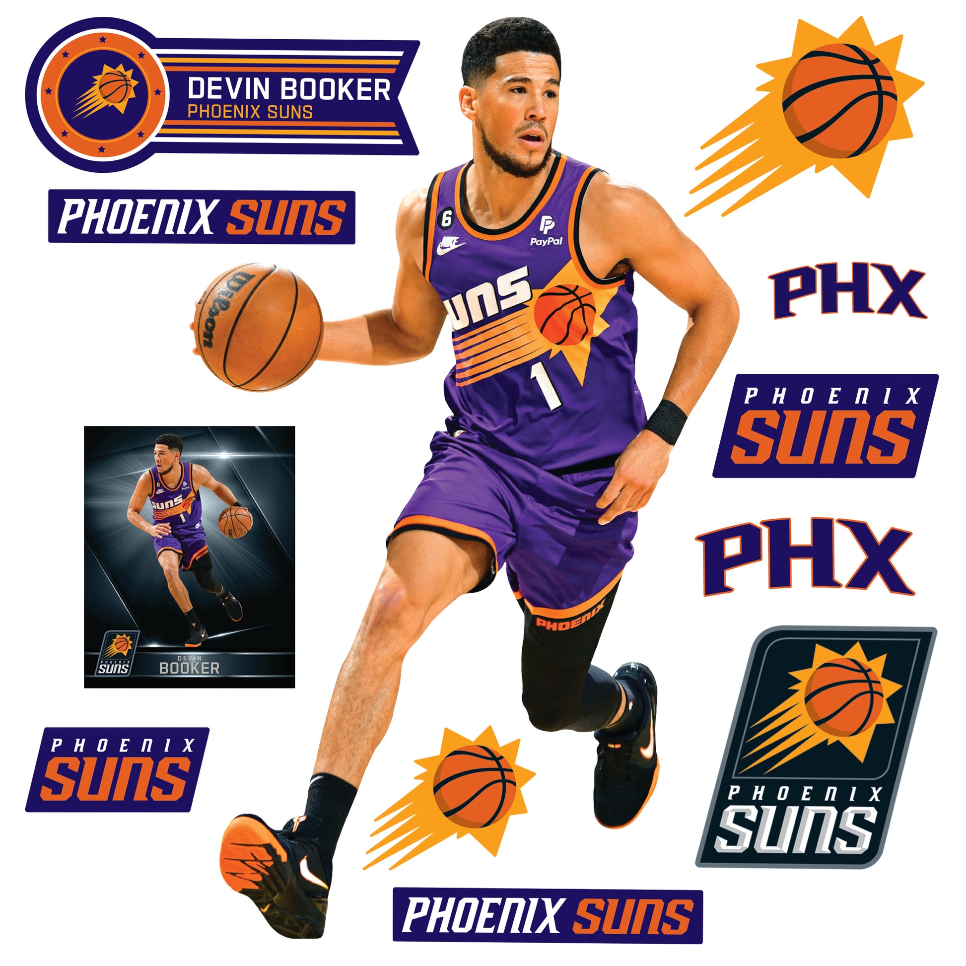 Phoenix Suns Devin Booker Jersey Size Large Official NBA Licensed New