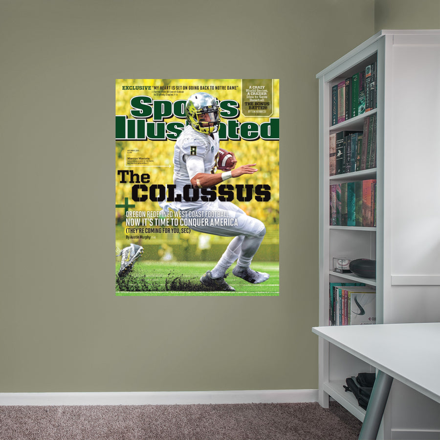Marcus Mariota - November 2013 Sports Illustrated Cover - Peel & Stick Poster - Official NCAA - Oregon Ducks - Reusable Vinyl Wall Decal