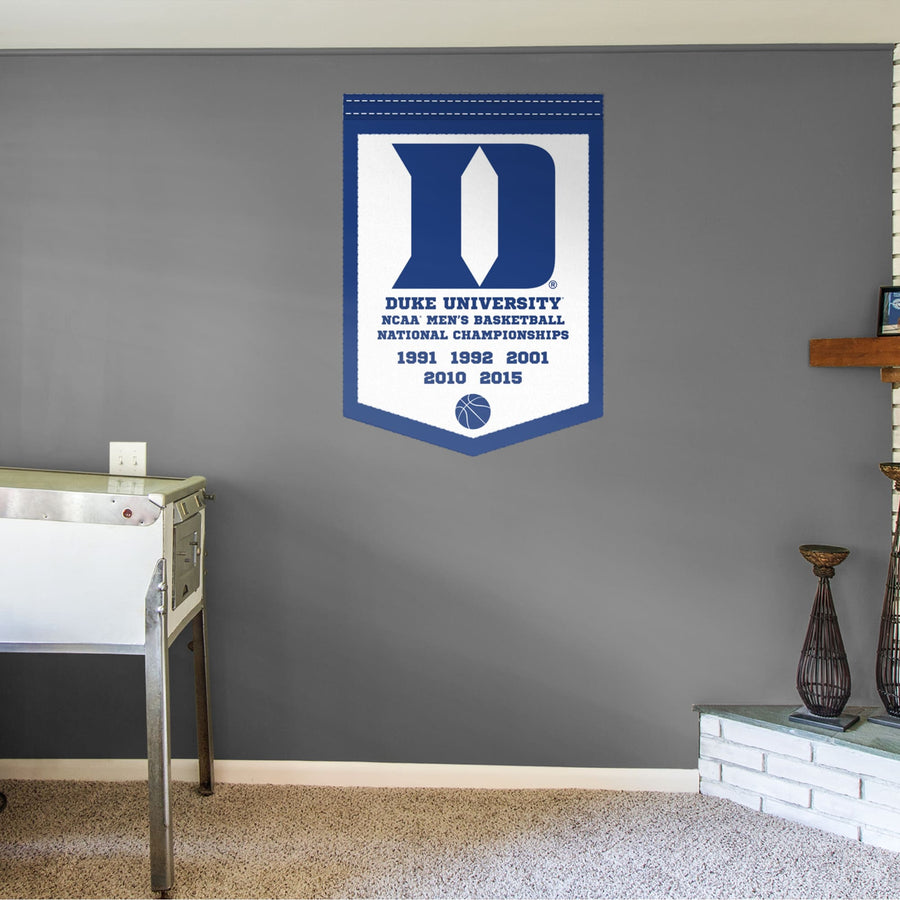 Duke Blue Devils - RealBig Men's Basketball National Championship Banner Collection - Official NCAA - Reusable Vinyl Wall Decals