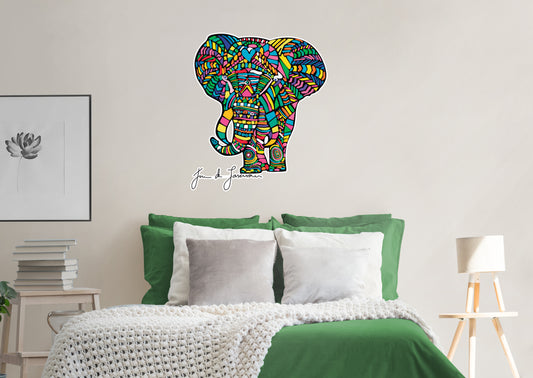 Dream Big Art:  Art Elephant Icon        - Officially Licensed Juan de Lascurain Removable     Adhesive Decal