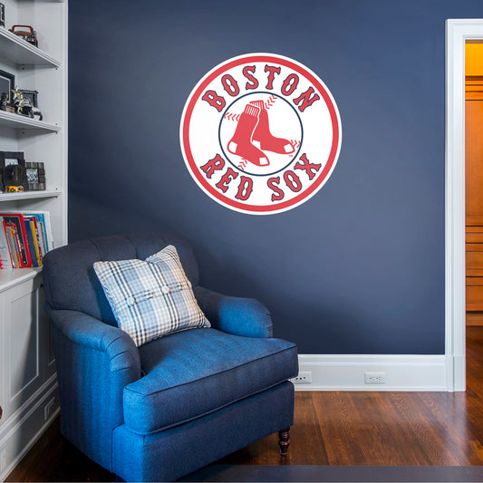 Boston Red Sox: Circle Logo - Officially Licensed MLB Removable Wall Decal