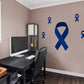 X-Large Colon Cancer Ribbon  + 4 Decals (18"W x 38.5"H)