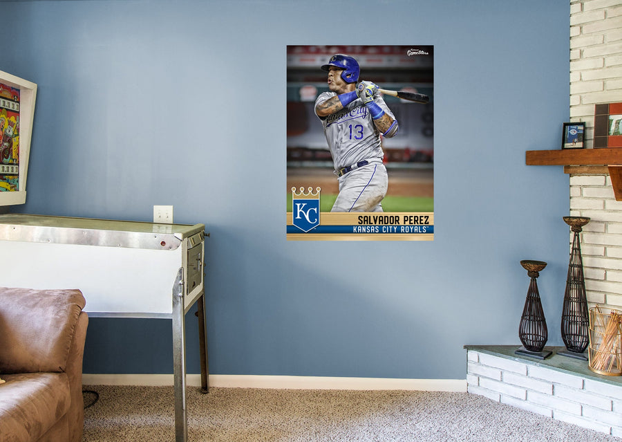 Salvador Perez - GameStars Series - Peel & Stick Poster - Official MLB - Kansas City Royals - Reusable Vinyl Wall Decal