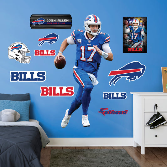 Buffalo Bills: Josh Allen  Rush        - Officially Licensed NFL Removable     Adhesive Decal