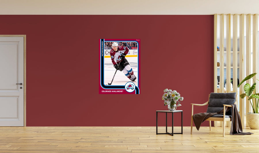 Nathan MacKinnon - Peel & Stick Poster - Official NHL - Colorado Avalanche - Reusable Vinyl Wall Decal