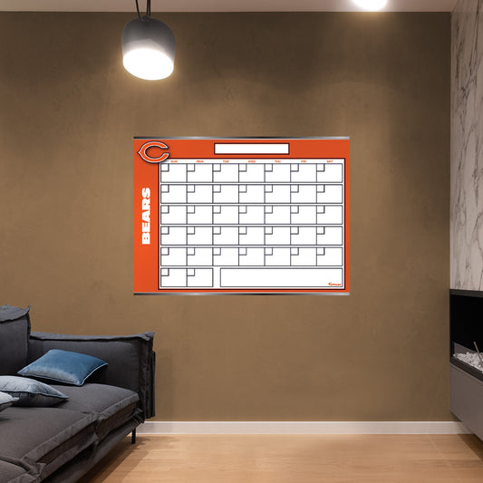 Chicago Bears: Dry Erase Calendar - Officially Licensed NFL Removable Adhesive Decal