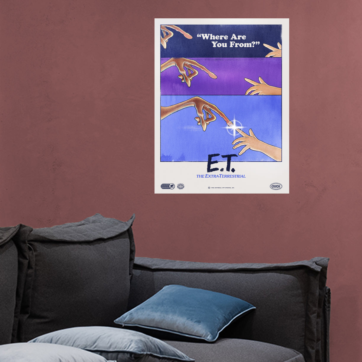 E.T.: E.T. Where Are You From? 40th Anniversary Graphic Poster - Officially Licensed NBC Universal Removable Adhesive Decal