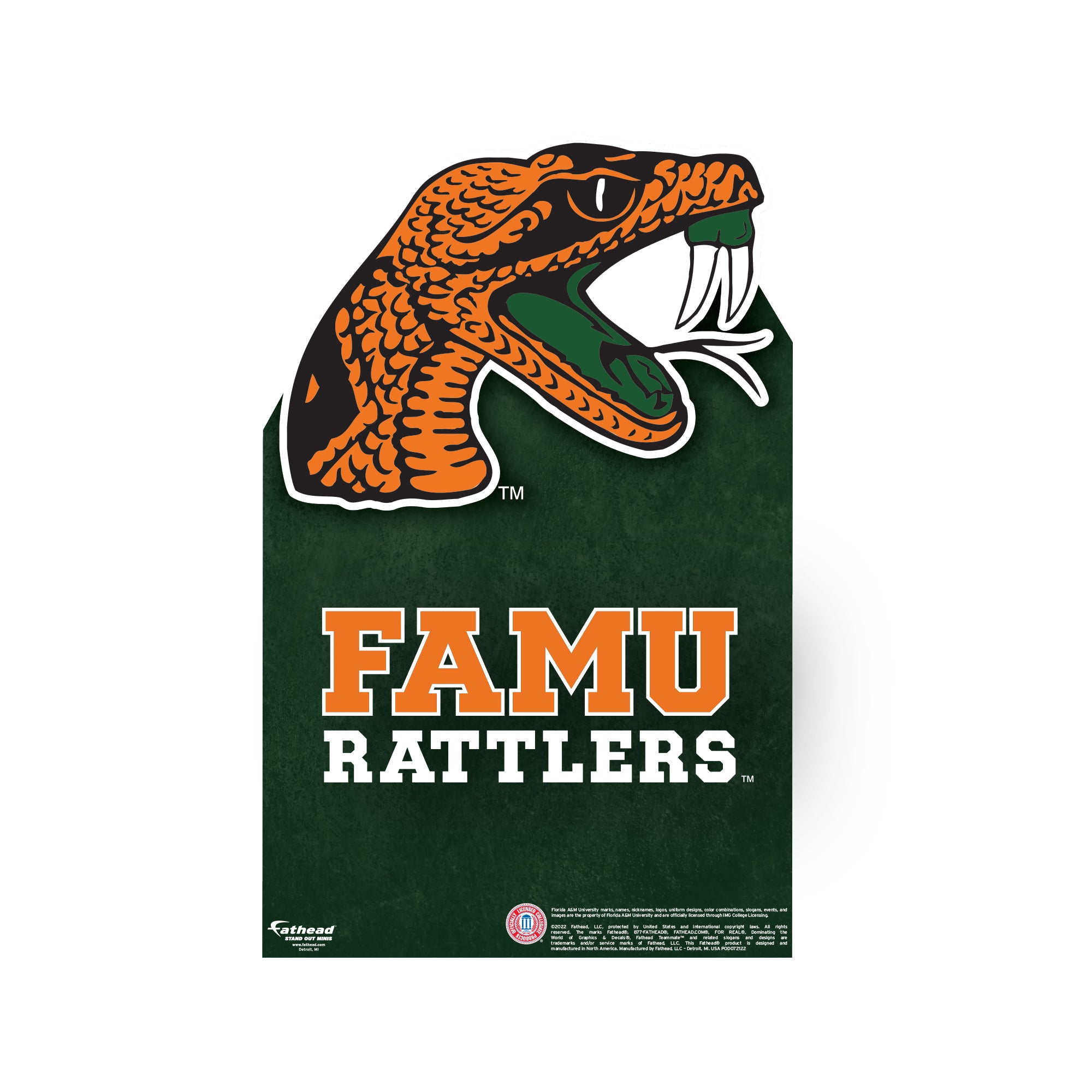 Pink Famu Rattler Florida A&M Rattlers - Mini Stand Out - Official NCAA - Cardstock Cuto ...
