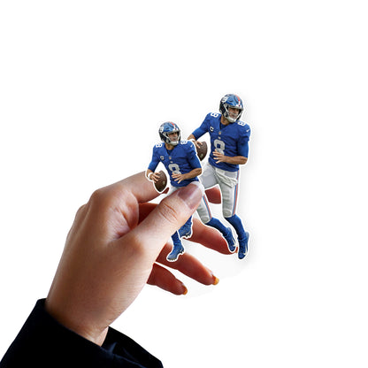 New York Giants: Daniel Jones 2022 Minis        - Officially Licensed NFL Removable     Adhesive Decal