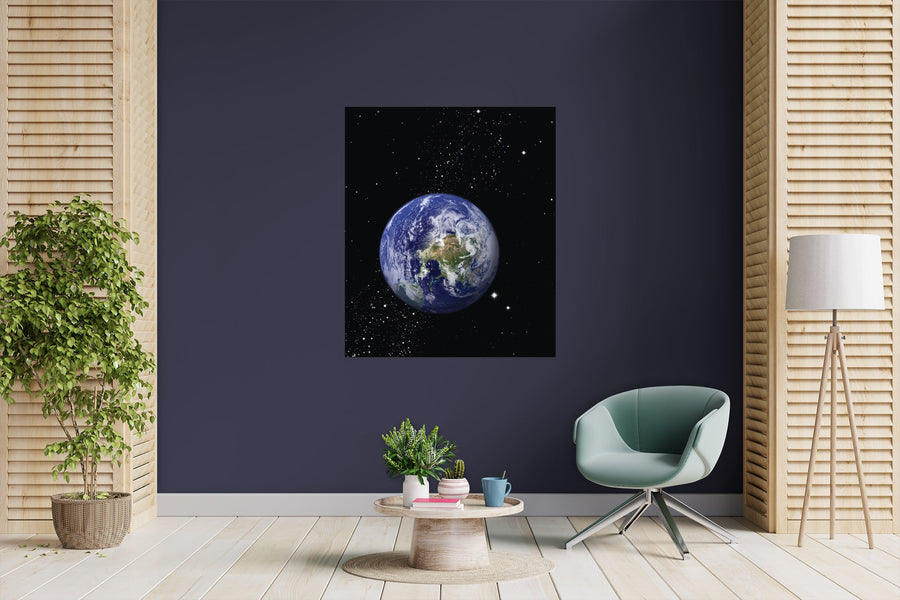Planets: Earth and Stars Mural        -   Removable     Adhesive Decal