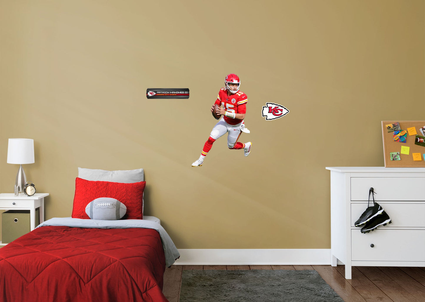 Kansas City Chiefs: Patrick Mahomes II         - Officially Licensed NFL Removable Wall   Adhesive Decal