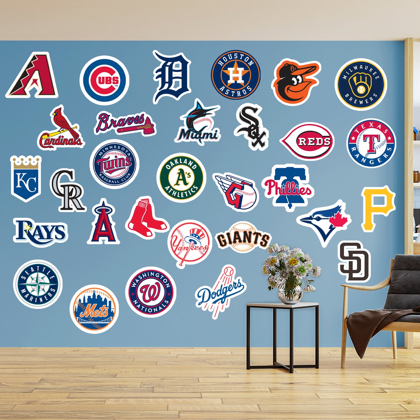 Logo Collection        - Officially Licensed MLB Removable     Adhesive Decal