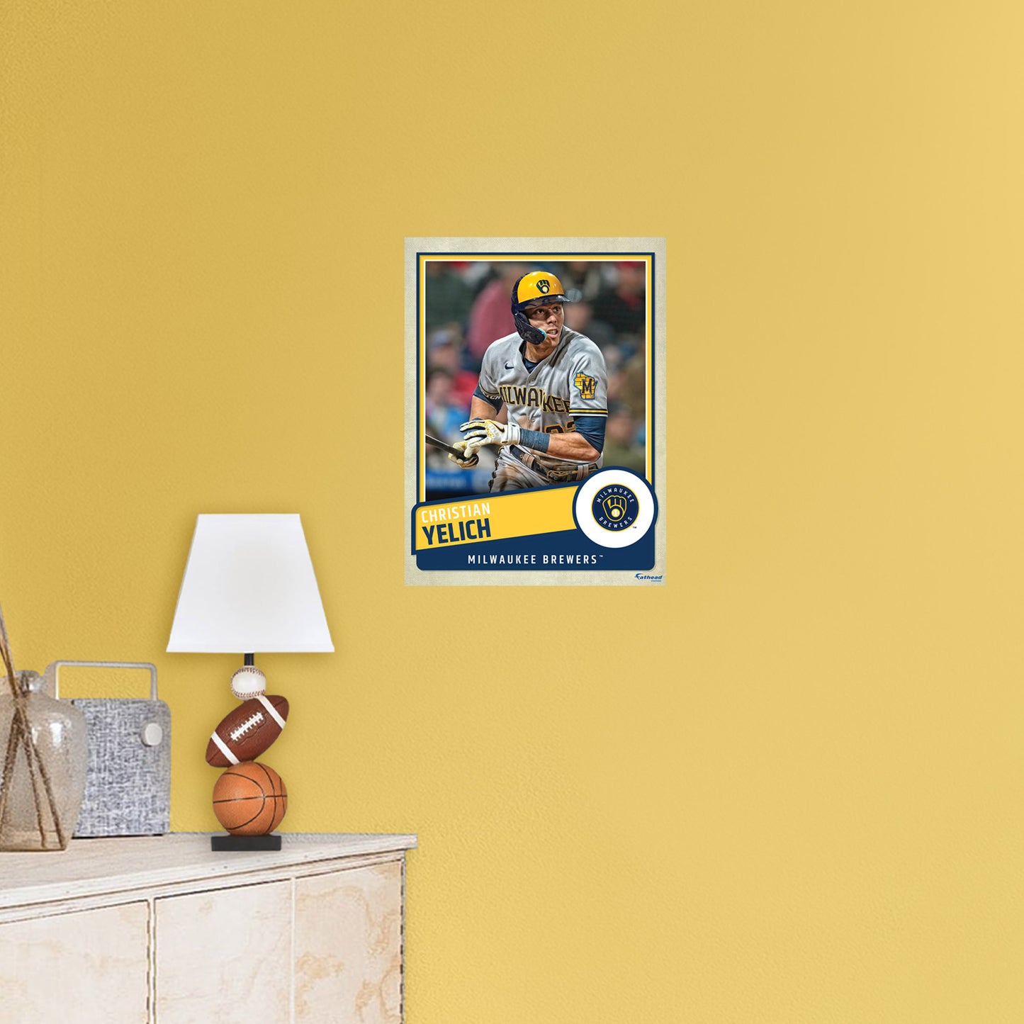 Milwaukee Brewers: Christian Yelich  Poster        - Officially Licensed MLB Removable     Adhesive Decal
