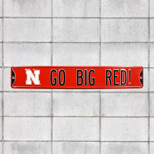Nebraska Cornhuskers: Go Big Red! - Officially Licensed Metal Street Sign