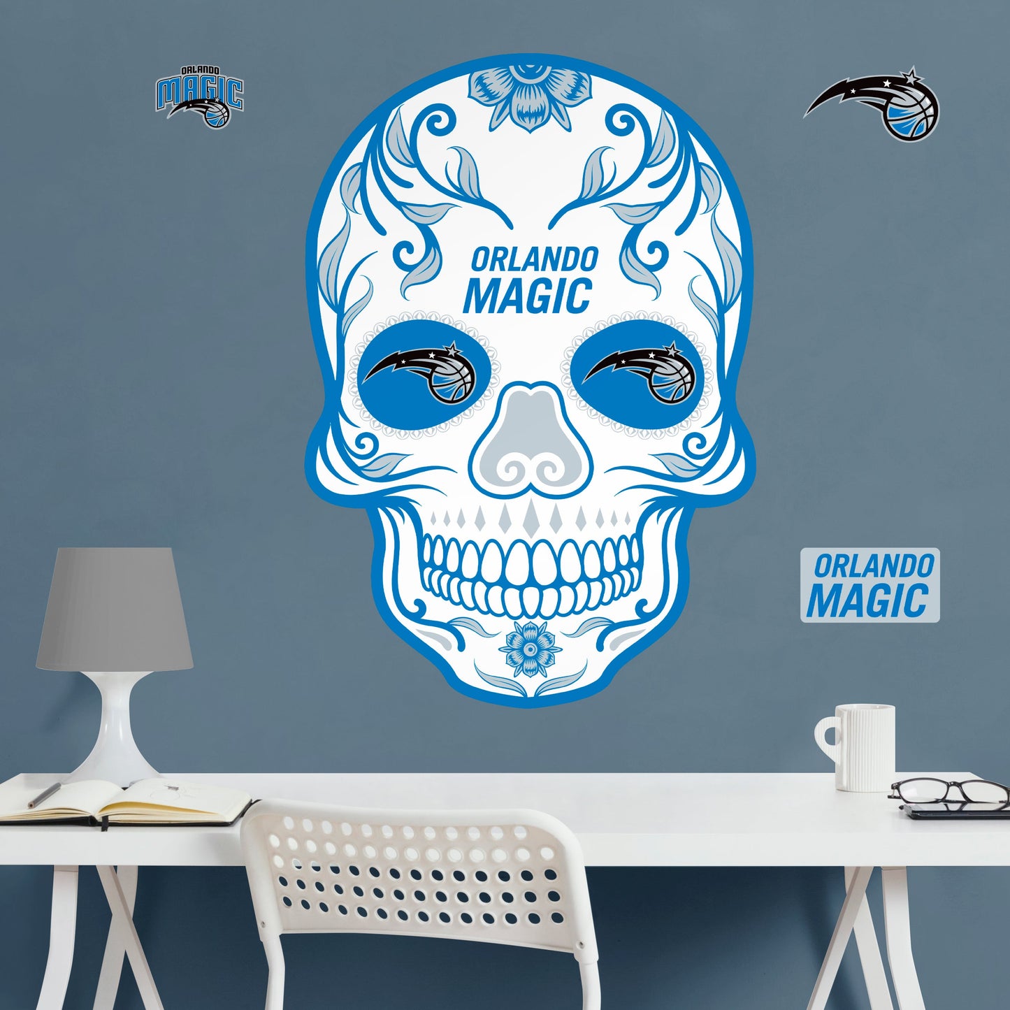 Orlando Magic: Skull - Officially Licensed NBA Removable Adhesive Decal