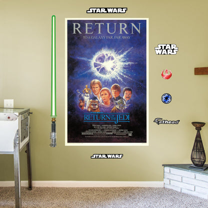 Episode VI: The Return of the Jedi:  Movie Poster        - Officially Licensed Star Wars Removable Wall   Adhesive Decal