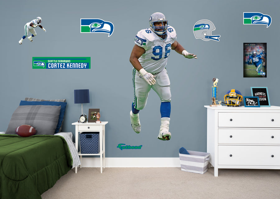 Cortez Kennedy - RealBig Legend Collection - Official NFL - Seattle Seahawks - Reusable Vinyl Wall Decals