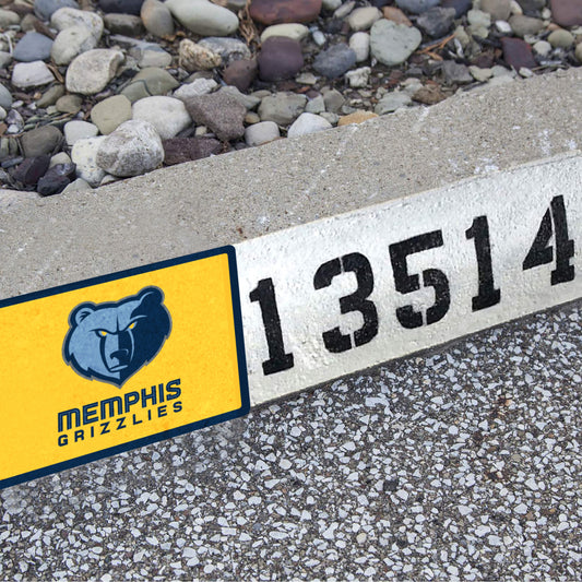 Memphis Grizzlies:  Address Block Logo        - Officially Licensed NBA    Outdoor Graphic