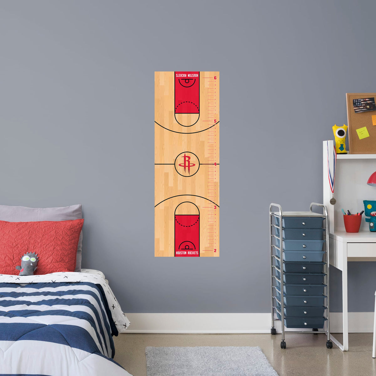 Houston Rockets - Growth Chart - Official NBA - Reusable Vinyl Wall De ...