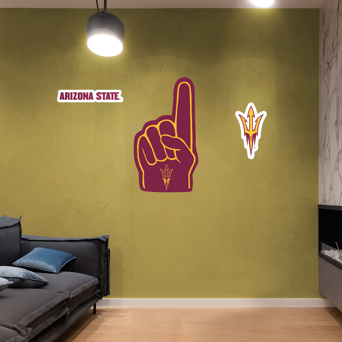 Arizona State Sun Devils:  2021  Foam Finger        - Officially Licensed NCAA Removable     Adhesive Decal