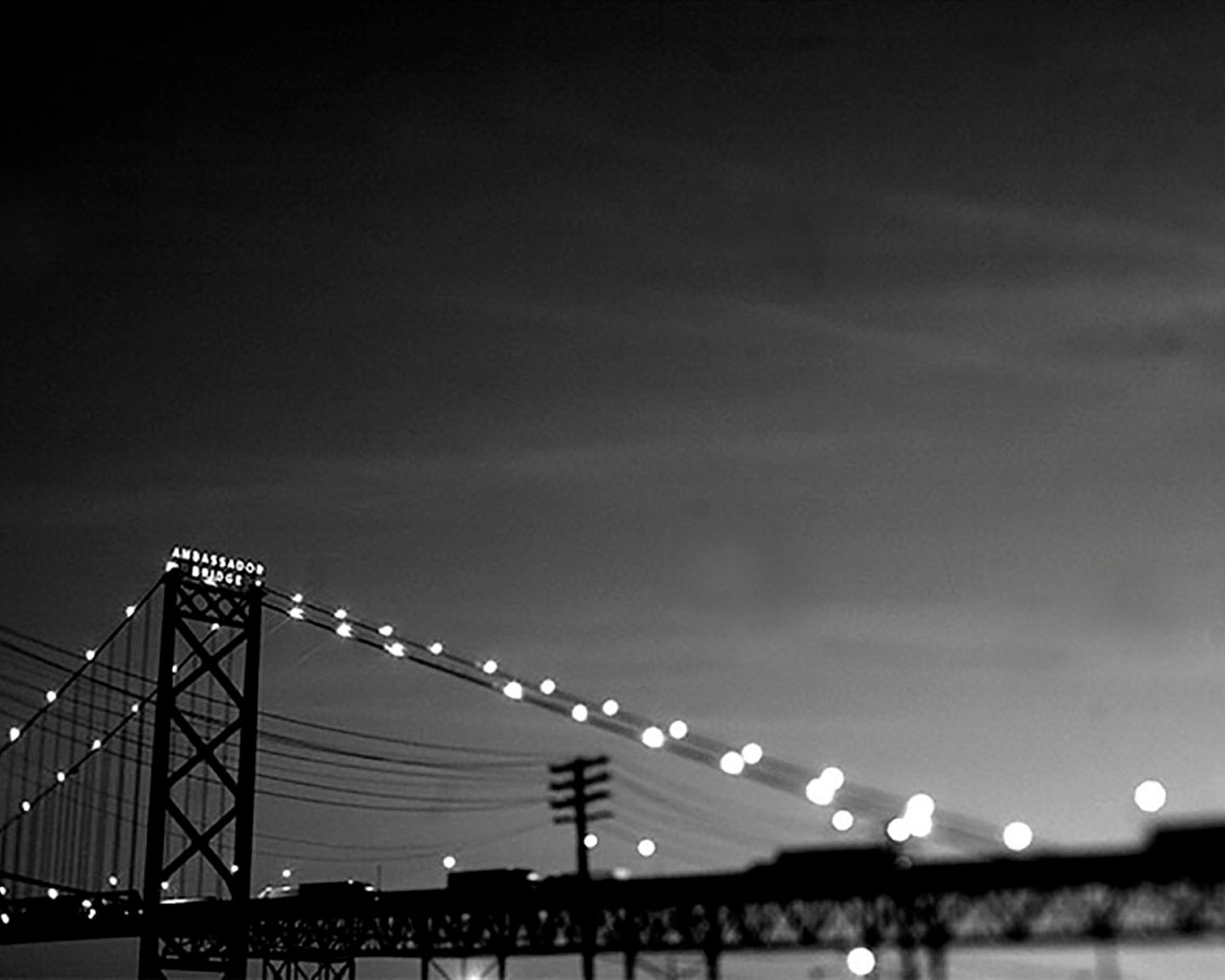 Ambassador Bridge from the Detroit side, 2007 - Officially Licensed Detroit News Canvas