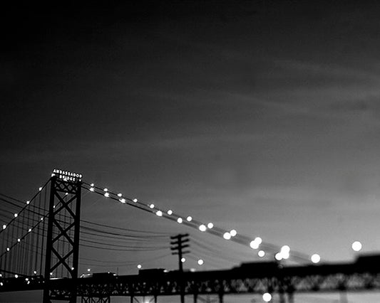 Ambassador Bridge from the Detroit side, 2007 - Officially Licensed Detroit News Canvas