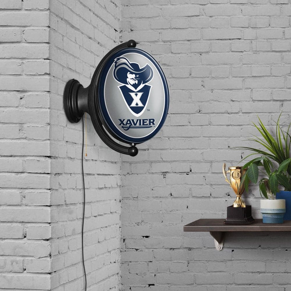 Xavier Musketeers: Musketeer - Original Oval Rotating Lighted Wall Sign - The Fan-Brand