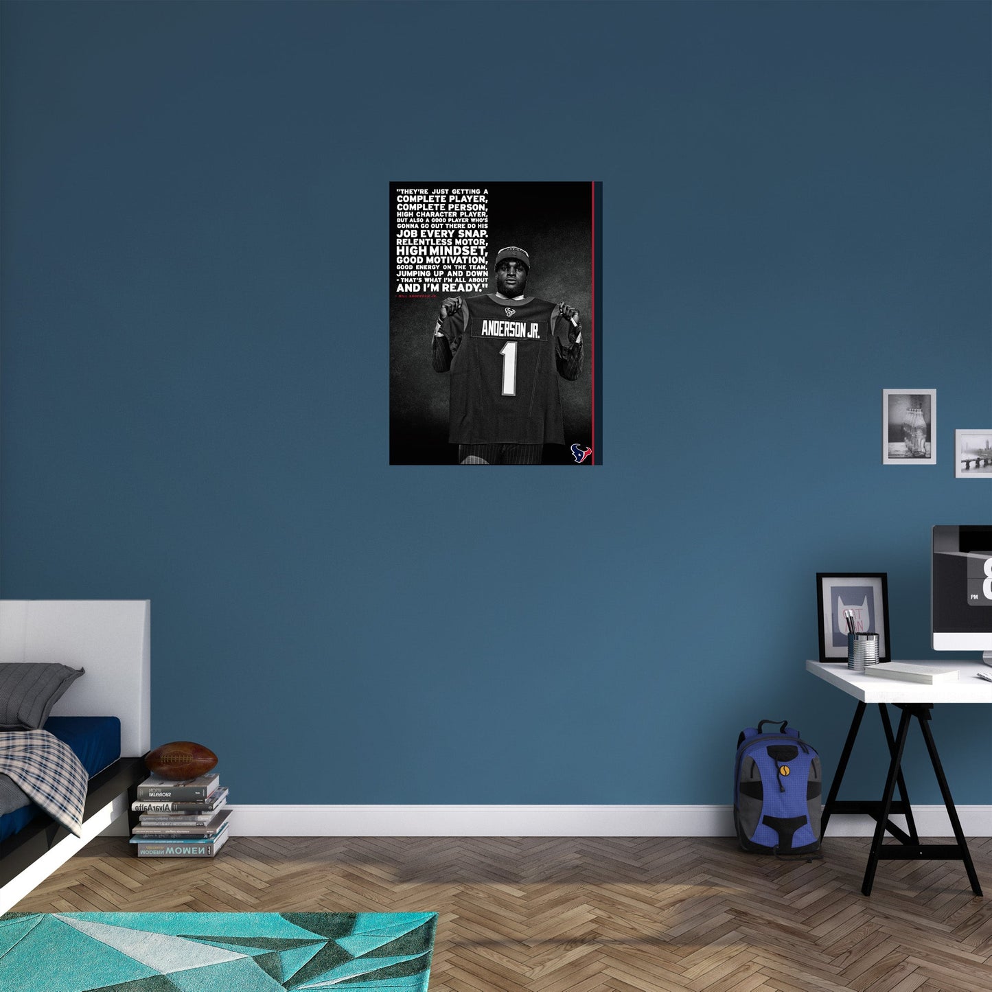 Houston Texans: Will Anderson Jr.  Draft Night Inspirational Poster        - Officially Licensed NFL Removable     Adhesive Decal