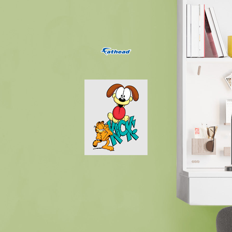 Garfield: Kick Poster - Officially Licensed Nickelodeon Removable Adhesive Decal