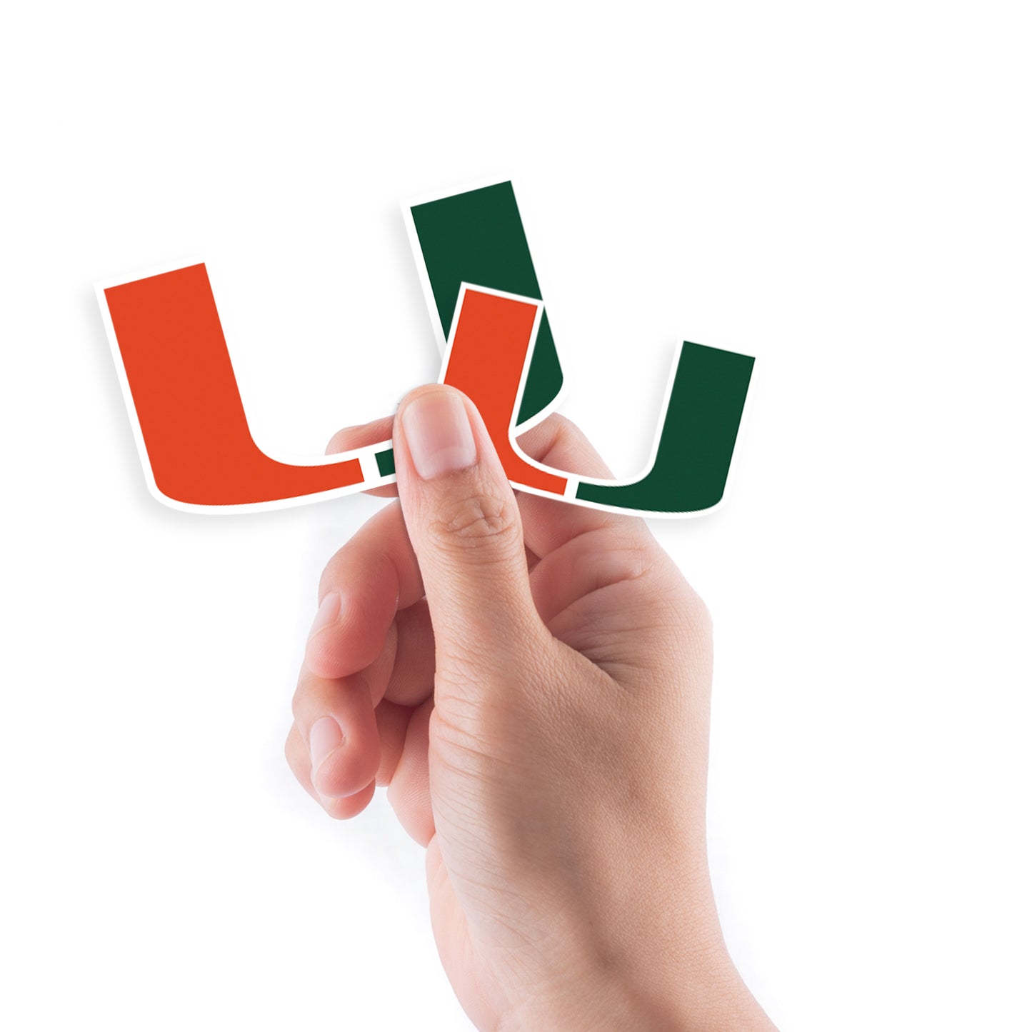 Sheet of 5 -U of Miami: Miami Hurricanes 2021 Logo Minis        - Officially Licensed NCAA Removable    Adhesive Decal