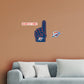 Oklahoma City Thunder: Foam Finger - Officially Licensed NBA Removable Adhesive Decal