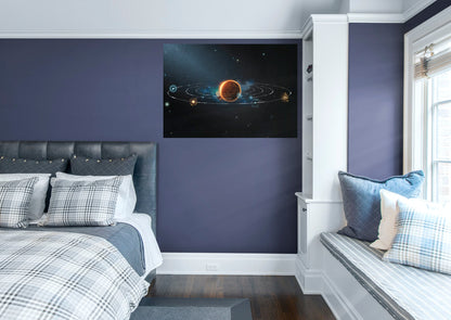 Planets:  Fire Mural        -   Removable     Adhesive Decal