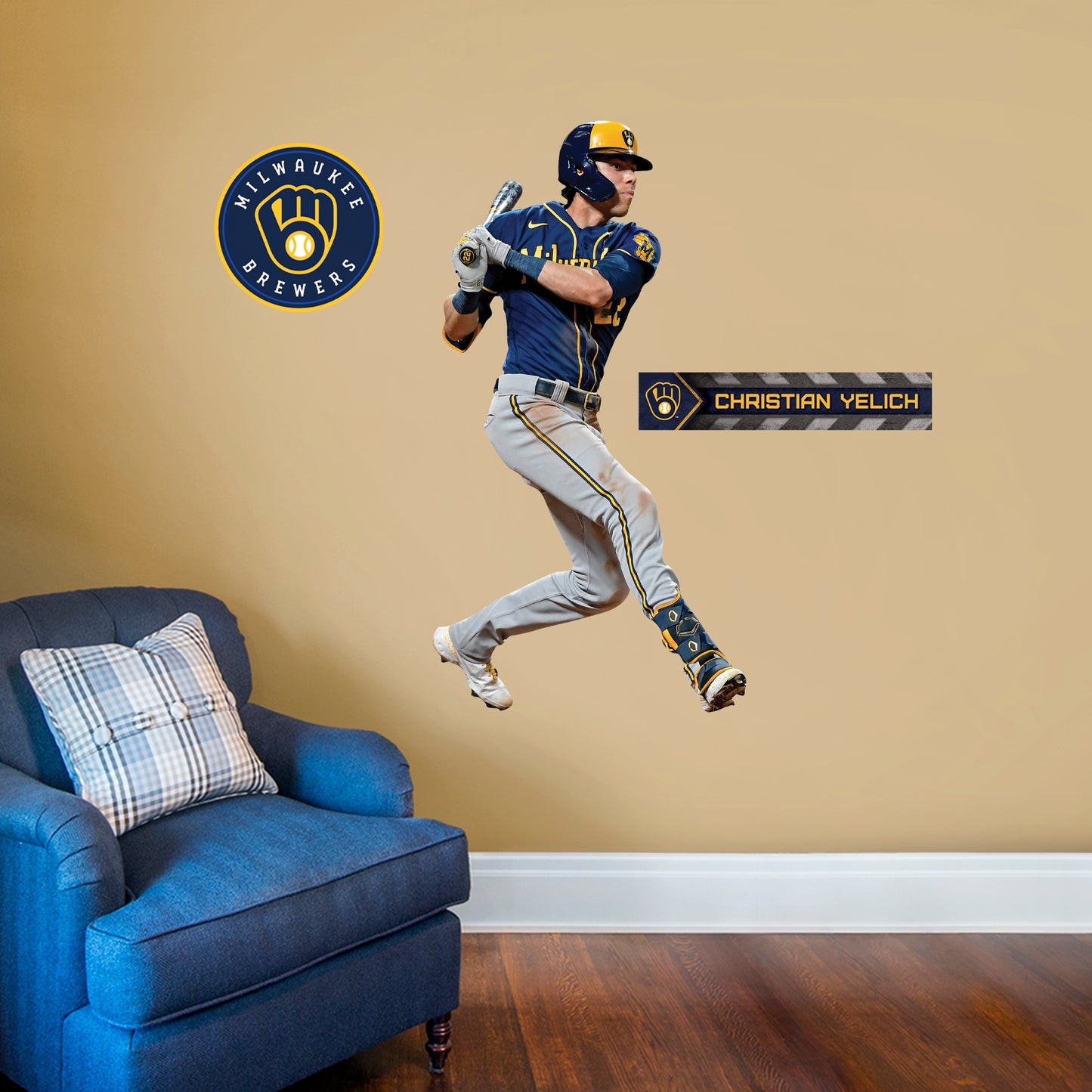 Milwaukee Brewers: Christian Yelich - Officially Licensed MLB Removable Adhesive Decal
