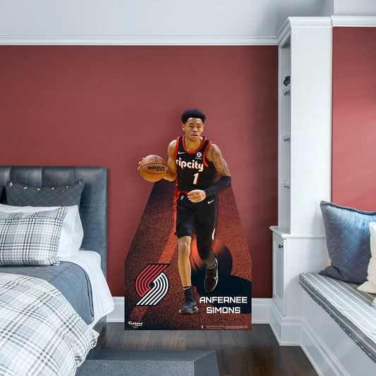 Portland Trail Blazers: Anfernee Simons 2022  Life-Size   Foam Core Cutout  - Officially Licensed NBA    Stand Out
