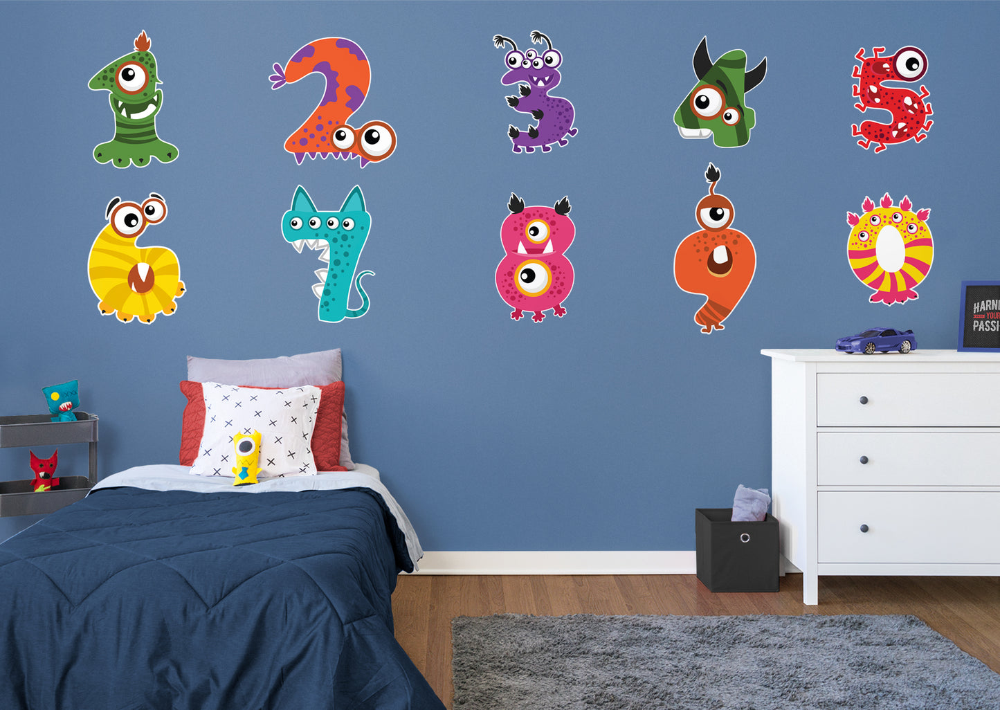 Monster:  Surreal Letters Collection        -   Removable Wall   Adhesive Decal